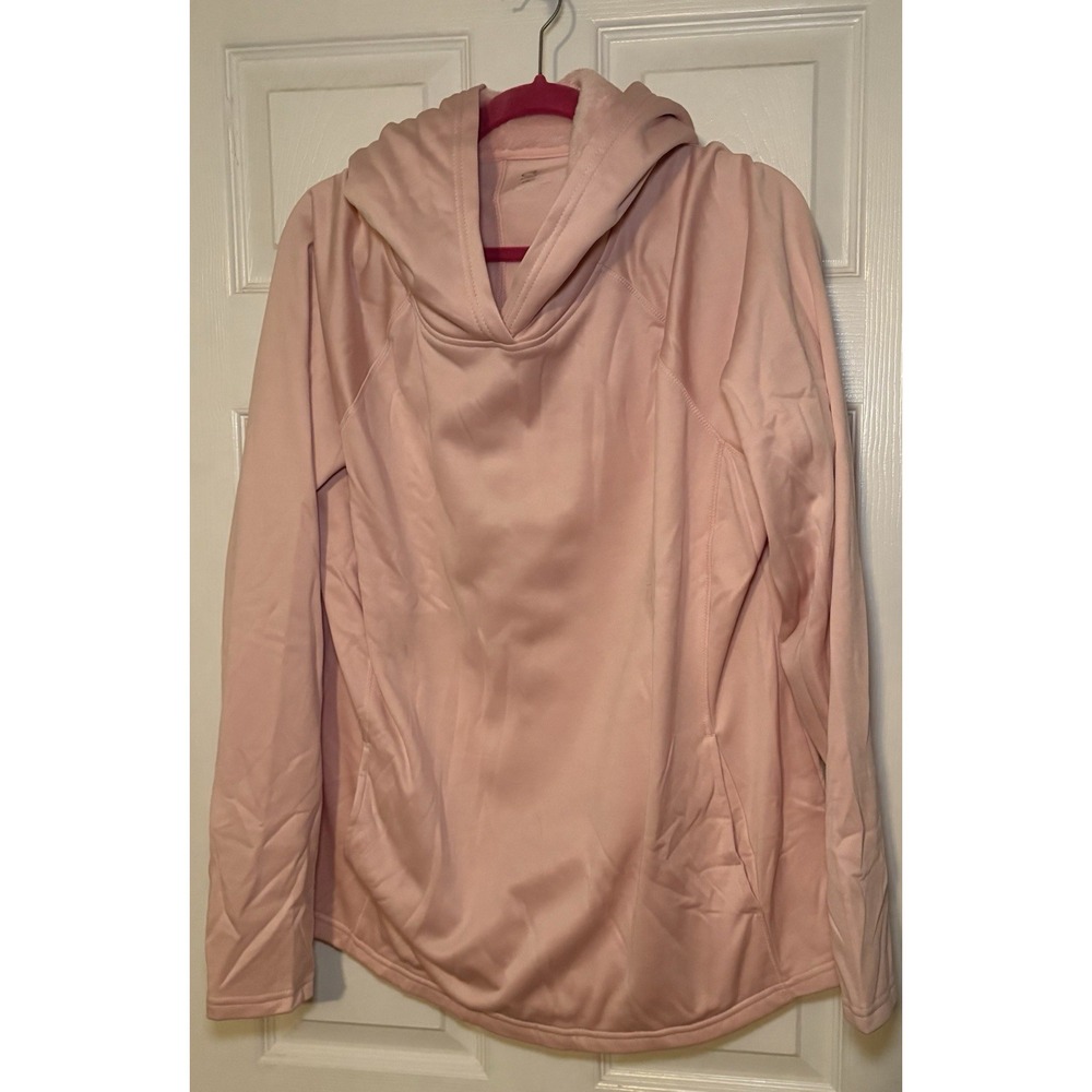 Athletic Works Women's Fleece Lined Pink Hoodie Large 16/18 With Black Leggings